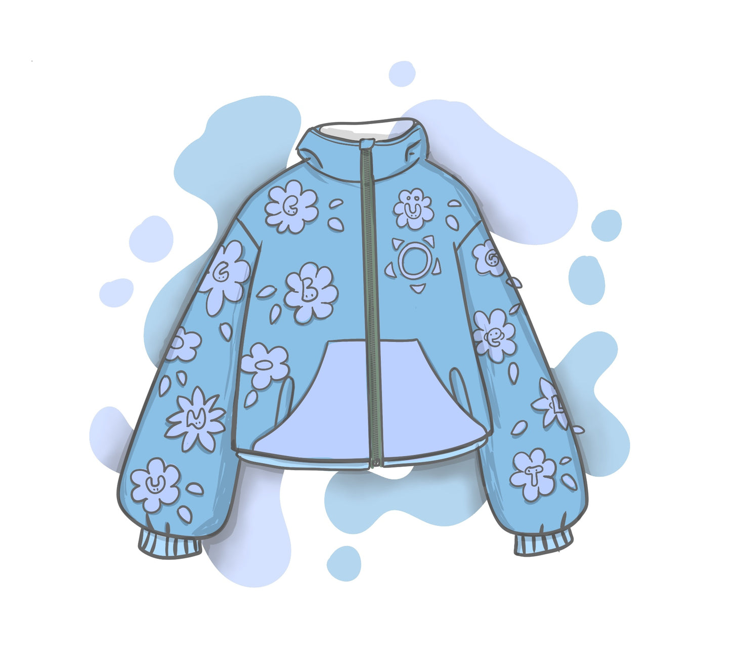 Flowerboy Zip-Jacke (Sample)